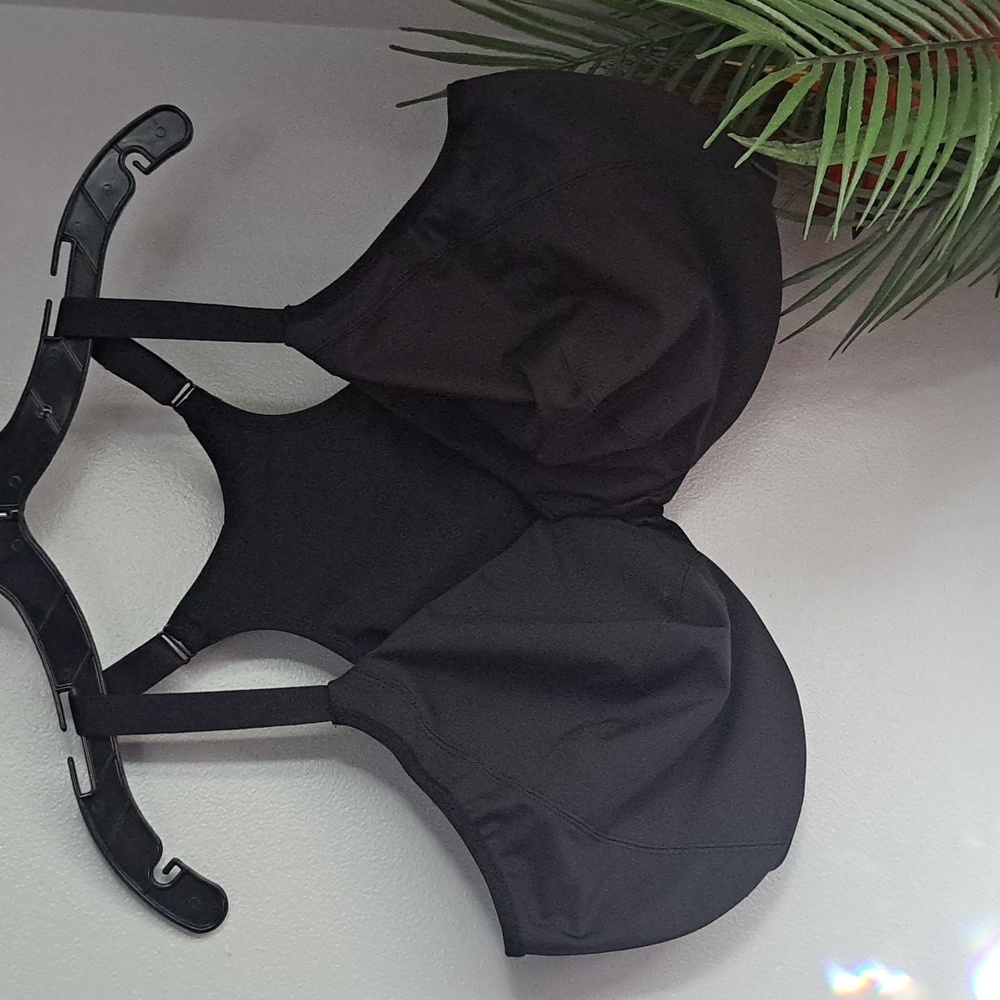 Glamorise Women's Plus Size Front-Closure Wonderwire Black Bra Underwire 46H - Picture 6 of 9